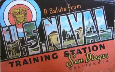Welcome sign at Naval Training Center, San Diego